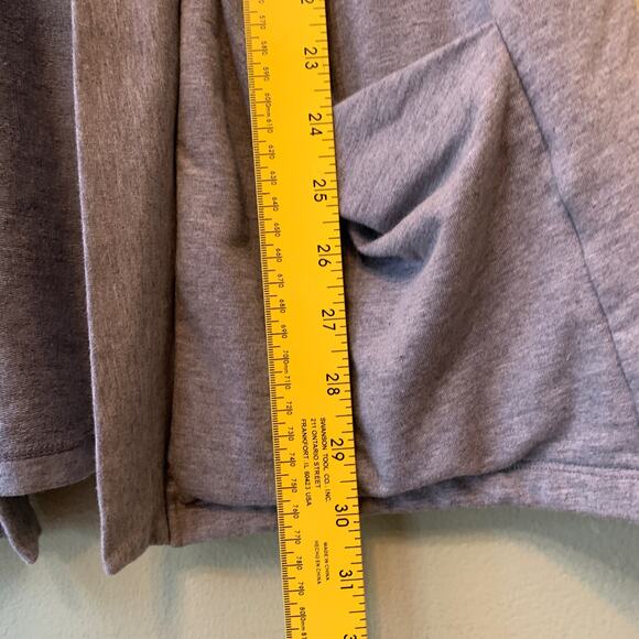 Purejill Sweater S Gray Modal Stretch Open Front Cardigan 3/4 Sleeve Pocket - Picture 6 of 10